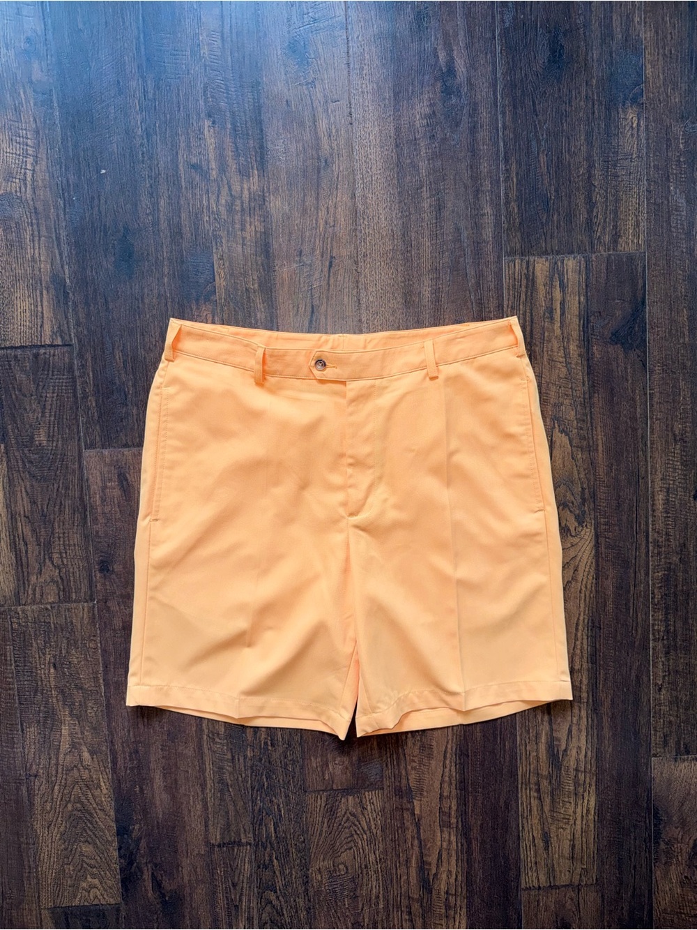 Men's Donald Ross Orange Chino Shorts, Size 36